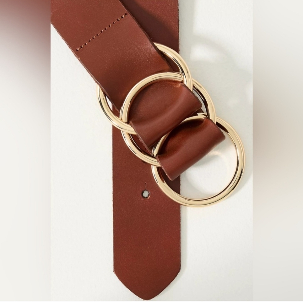 Anthropologie Leather Multi-Ring Belt - Picture 3 of 16